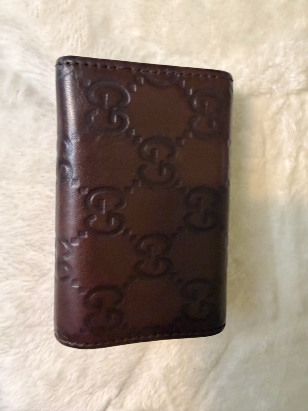 Gucci brown Guccissima leather key case. - Picture 3 of 16